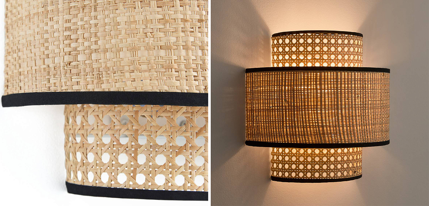 Бра Ottar Wicker Double lampshade - Loft-Concept в Новосибирске