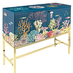 Буфет ручная роспись в морском стиле Cabinet Fondo Marino  варинант исполнения - 1 | Loft Concept в Новосибирске