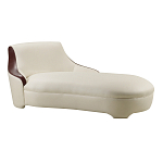 Премиальная кушетка с вставками из кожи Holland варинант исполнения - 1 | Loft Concept в Новосибирске