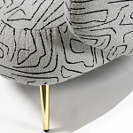 Кресло мягкое с принтом на золотистых ножках Onlooker варинант исполнения - 2 | Loft Concept в Новосибирске