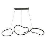 Люстра подвесная  5-ю асимметричными кольцами черного цвета Ring Horizontal варинант исполнения - 1 | Loft Concept в Новосибирске