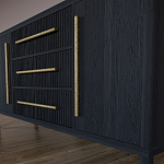 Буфет Primo с тремя ящиками и двумя фасадами Черный дуб варинант исполнения - 7 | Loft Concept в Новосибирске