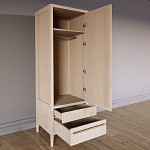 Узкий Шкаф Primo с 2 выдвижными ящиками Светлый дуб варинант исполнения - 7 | Loft Concept в Новосибирске