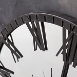 Часы настенные зеркальные с чёрным металлическим циферблатом Mirror Tower Clock варинант исполнения - 4 | Loft Concept в Новосибирске