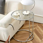 Дизайнерский журнальный стол круглый на стальном каркасе Fahek варинант исполнения - 2 | Loft Concept в Новосибирске