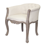 Кресло низкое в стиле прованс Бежевый Лен Louis French Armchair  варинант исполнения - 3 | Loft Concept в Новосибирске