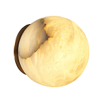 Настенно-потолочный светильник с плафоном в форме шара из алебастра Cryptocrystalline Stone варинант исполнения - 8 | Loft Concept в Новосибирске