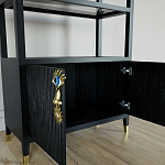 Стеллаж со стеклянными полками Elsa Dreams Black варинант исполнения - 2 | Loft Concept в Новосибирске