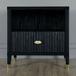 Прикроватная тумбочка с полкой Elsa Dreams Black варинант исполнения - 5 | Loft Concept в Новосибирске