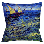 Подушка декоративная Корабли Impressionism in Art варинант исполнения - 1 | Loft Concept в Новосибирске