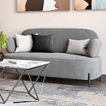 Диван в велюровой обивке серого цвета COLOR BLOCK варинант исполнения - 8 | Loft Concept в Новосибирске