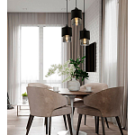 Каскадный светильник с 3-мя плафонами из дымчатого стекла Volta Flos Cascade Hanging Lamp варинант исполнения - 3 | Loft Concept в Новосибирске