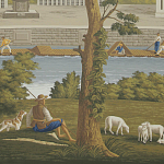 Обои ручная роспись Monuments of Paris Roberts on scenic paper варинант исполнения - 1 | Loft Concept в Новосибирске