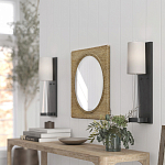 Бра на прозрачном штативе с тканевым абажуром в форме цилиндра Conciseness варинант исполнения - 5 | Loft Concept в Новосибирске