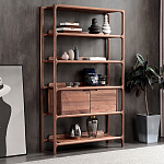 Стеллаж в гостиную для книг Moon Walnut Furniture варинант исполнения - 4 | Loft Concept в Новосибирске