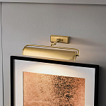 Светильник для картин цвета состаренная латунь с широким плафоном на прямоугольном основании Elstead Lighting варинант исполнения - 12 | Loft Concept в Новосибирске