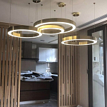 Люстра Light Ring Horizontal Латунь варинант исполнения - 3 | Loft Concept в Новосибирске