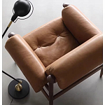 Кресло с деревянным каркасом и обивкой из натуральной кожи Medieval Furniture варинант исполнения - 5 | Loft Concept в Новосибирске