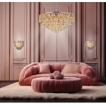 Люстра каскадная с подвесками в форме колец Galaxy of Light варинант исполнения - 8 | Loft Concept в Новосибирске