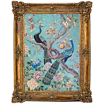 Постер в раме в стиле шинуазри Павлины на дереве Chinoiserie Imperial Garden Peacocks on a Tree Poster варинант исполнения - 2 | Loft Concept в Новосибирске