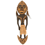 Панно из дерева Абориген в маске Aborigenn Mask варинант исполнения - 1 | Loft Concept в Новосибирске