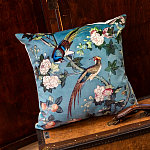 Подушка декоративная с изображением птицы в саду Chinoiserie Birds in the Garden Cushion варинант исполнения - 2 | Loft Concept в Новосибирске