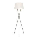 Торшер на трех тонких перекрещенных ножках с белым конусным абажуром из льна Feiss варинант исполнения - 5 | Loft Concept в Новосибирске