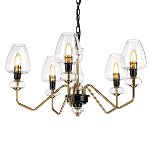  Люстра с 5-ю стеклянными плафонами в форме бокалов и угловыми кронштейнами Elstead Lighting