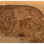Картина с изображением Леопардов Leopards by stream варинант исполнения - 2 | Loft Concept в Новосибирске