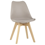 Стул с основой из пластика и мягким сиденьем Arvika Beige варинант исполнения - 1 | Loft Concept в Новосибирске