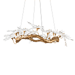 Люстра подвесная с прозрачными стеклянными птичками на ветвях Диаметр 100 см Serip Voa варинант исполнения - 6 | Loft Concept в Новосибирске