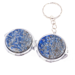 Зеркало брелок карманное двухстороннее из натурального камня Лазурит Stone Mirrors варинант исполнения - 6 | Loft Concept в Новосибирске