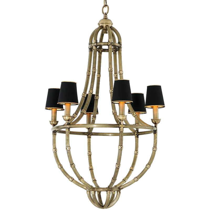Люстра Chandelier Moreaux L Латунь Черный в Новосибирске | Loft Concept 