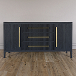 Буфет Primo с тремя ящиками и двумя фасадами Черный дуб варинант исполнения - 1 | Loft Concept в Новосибирске