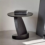 Дизайнерский журнальный столик чёрный с круглой столешницей Arycy варинант исполнения - 5 | Loft Concept в Новосибирске