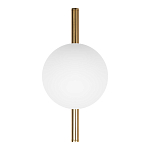 Бра с золотым основанием и белым плафоном в форме шара Bubble варинант исполнения - 4 | Loft Concept в Новосибирске