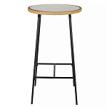 Барный столик с круглой плетеной столешницей Wicker Table Top варинант исполнения - 1 | Loft Concept в Новосибирске