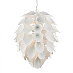 Люстра белая каплевидной формы из цветков лилии White Natural Lines варинант исполнения - 1 | Loft Concept в Новосибирске