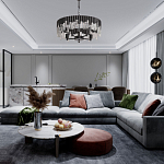 Люстра круглая из матового черного металла с подвесками из прозрачных стеклянных трубок Noir Tubes варинант исполнения - 12 | Loft Concept в Новосибирске