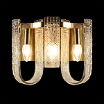 Бра с металлическим основанием золотого цвета и хрустальными подвесками Textured Glass варинант исполнения - 1 | Loft Concept в Новосибирске