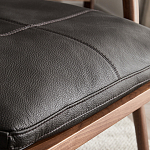 Кресло c каркасом из массива дерева и мягкой кожаной обивкой Walnut Armchair варинант исполнения - 7 | Loft Concept в Новосибирске