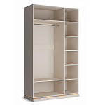 Шкаф трёхдверный с 2-мя зеркальными дверками Satin Furniture варинант исполнения - 4 | Loft Concept в Новосибирске