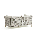 Диван садовый с плетеными ремешками и спинкой  Kleo варинант исполнения - 6 | Loft Concept в Новосибирске