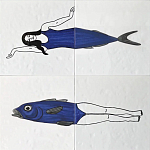 Плитка с узором Рыба пловчиха варинант исполнения - 2 | Loft Concept в Новосибирске