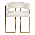 Стул букле бежевый с каркасом цвета матовое золото Tactility варинант исполнения - 1 | Loft Concept в Новосибирске