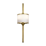 Бра вертикальное с белым полукруглым плафоном и длинным стержнем S Kichler варинант исполнения - 1 | Loft Concept в Новосибирске