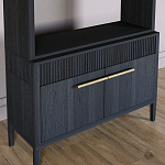 Стеллаж Primo с ящиками Черный дуб  варинант исполнения - 3 | Loft Concept в Новосибирске