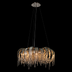 Люстра круглая подвесная с металлическими дугами и длинными цепочками 80 см Atlantis Chain варинант исполнения - 3 | Loft Concept в Новосибирске