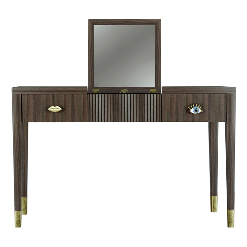 Туалетный стол - Трельяж Elsa Dreams Walnut 120 см Орех Туалетный стол - Трельяж Elsa Dreams Walnut 120 см Орех в Новосибирске | Loft Concept