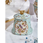 Шкатулка голубого цвета с рисунком и состаренным эффектом Eden Garden варинант исполнения - 9 | Loft Concept в Новосибирске